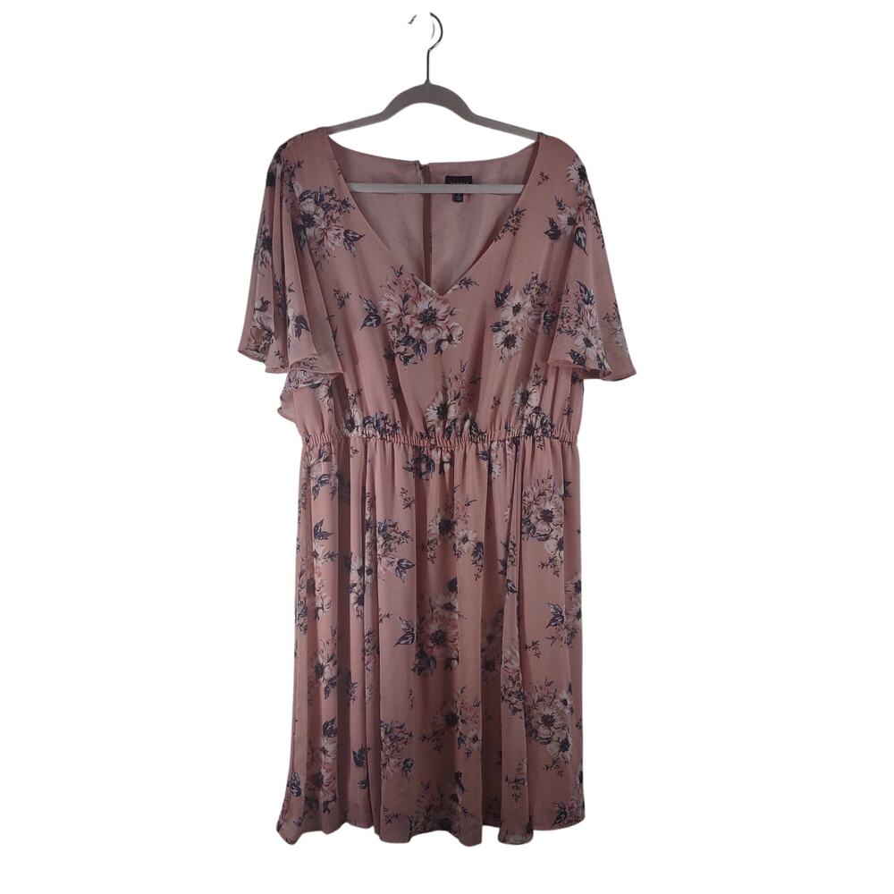 Torrid Floral Knee Length Dress, Size 2XL